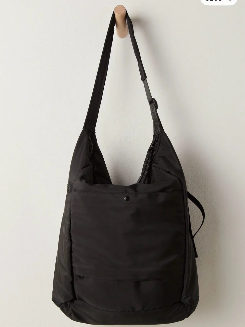 Free People No Time Zones Carryall Tote. NWT. Black
